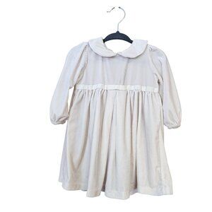 Ralph Lauren Velour Girls Dress Cream 12M
